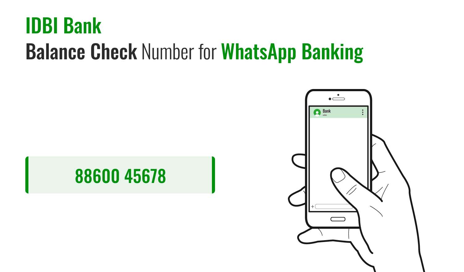 IDBI Bank Balance Check Number for WhatsApp Banking